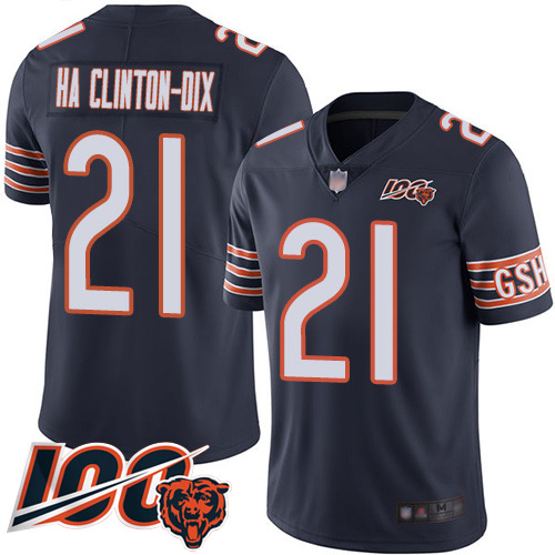 Chicago Bears Limited Navy Blue Men Ha Ha Clinton-Dix Home Jersey NFL Football #21 100th Season->nfl t-shirts->Sports Accessory